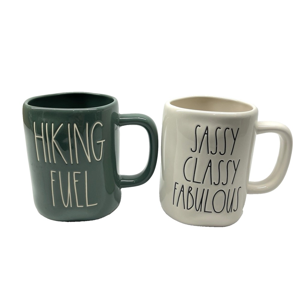 Rae Dunn By Magenta 20 oz Sassy Classy Fabulous And Hiking Fuel Farmhouse‎ Mugs
